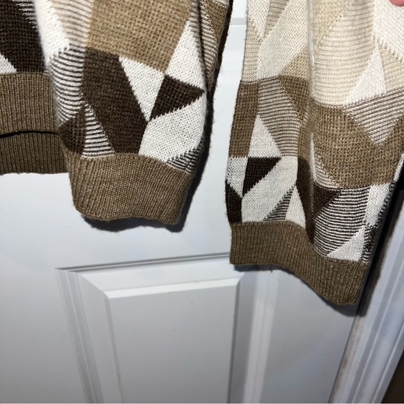 Vintage Crazy Horse Geometric Knit Sweater size XXL - Picture 3 of 6